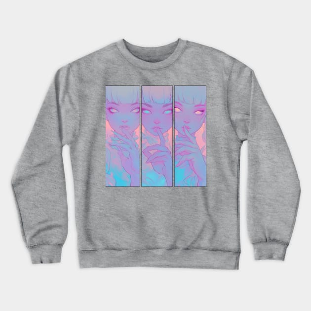 Pastel Faces Crewneck Sweatshirt by DarkSideRunners